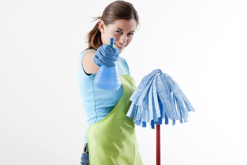 After builders cleaning for a renovated Clapham home interior