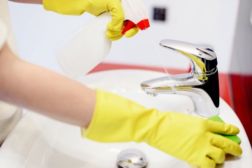 Detailed kitchen and bathroom move in cleaning in a Clapham home