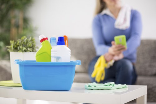 Carpet cleaning team preparing a Clapham home for a deep clean